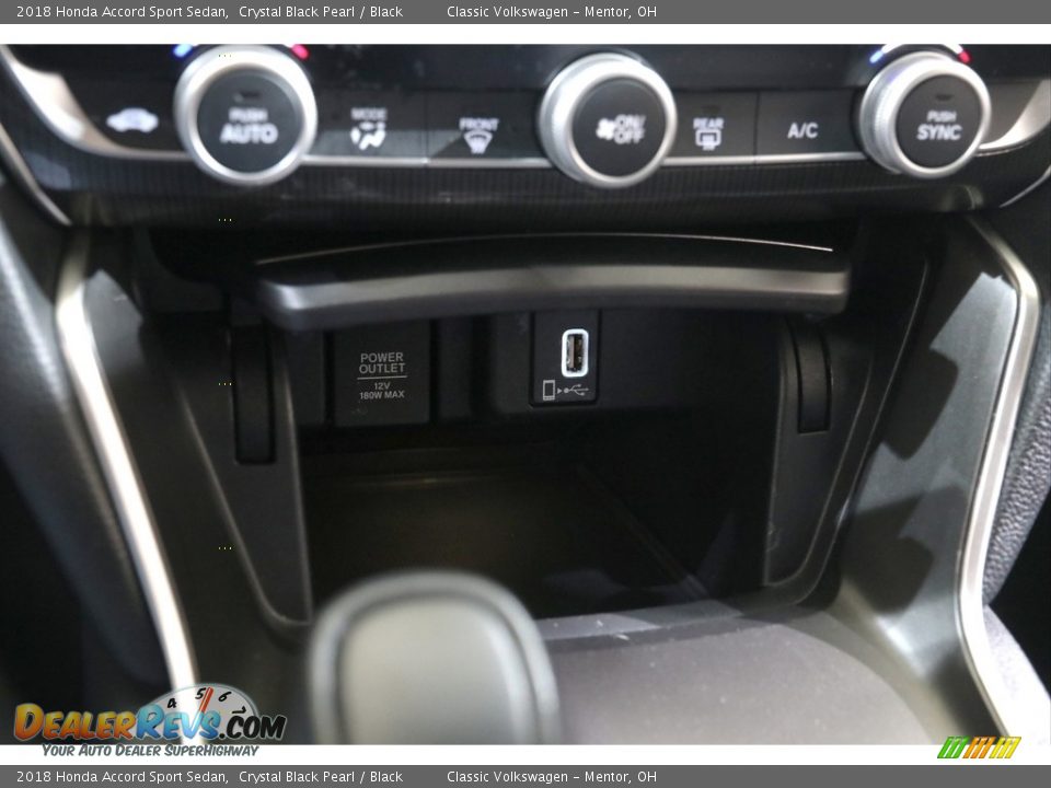 2018 Honda Accord Sport Sedan Crystal Black Pearl / Black Photo #16