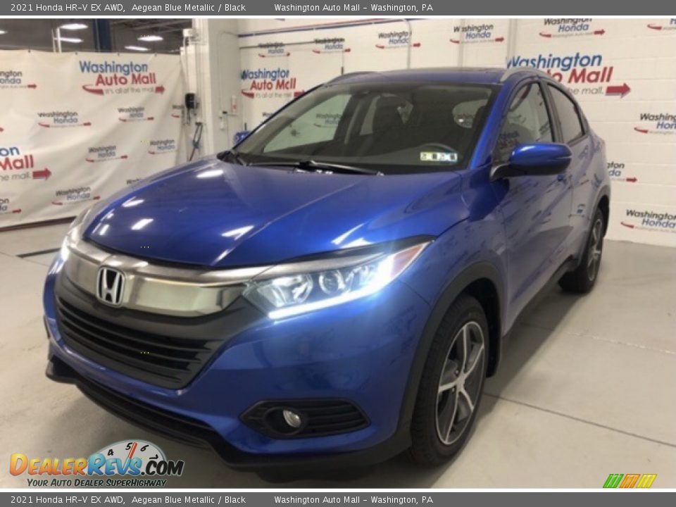 2021 Honda HR-V EX AWD Aegean Blue Metallic / Black Photo #3