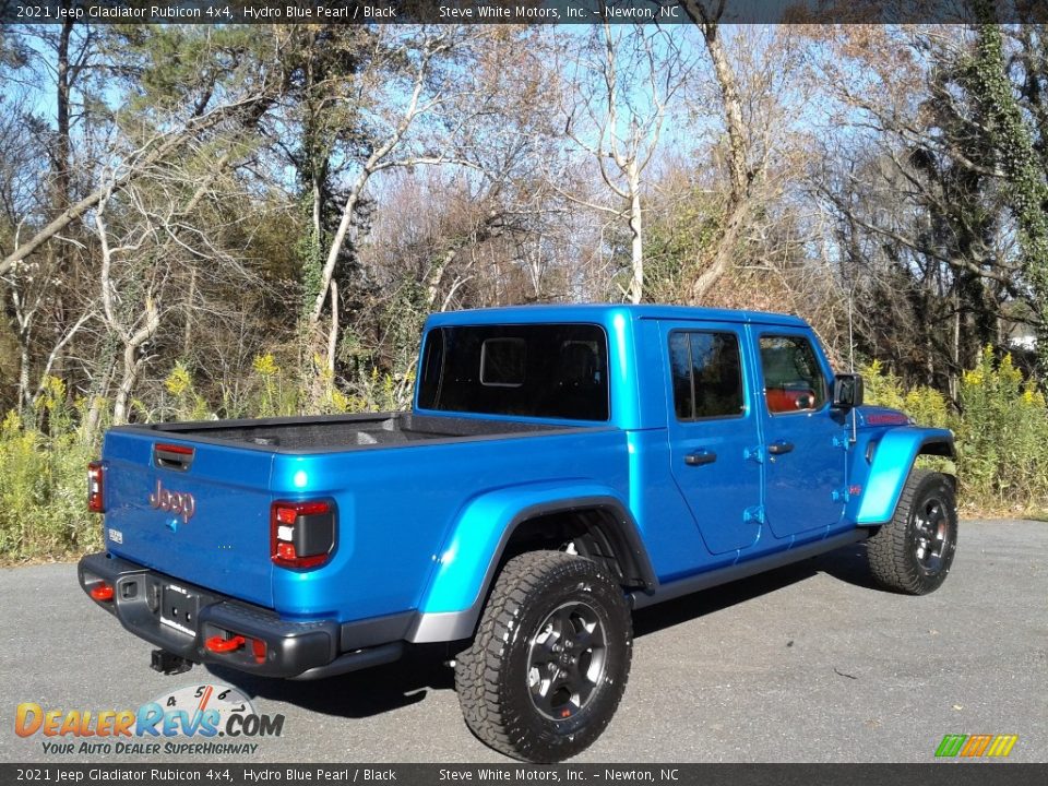 2021 Jeep Gladiator Rubicon 4x4 Hydro Blue Pearl / Black Photo #6