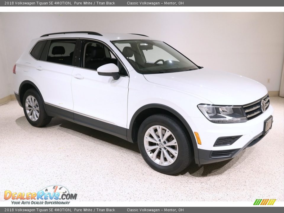 2018 Volkswagen Tiguan SE 4MOTION Pure White / Titan Black Photo #1