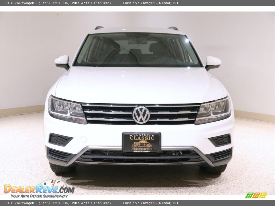 2018 Volkswagen Tiguan SE 4MOTION Pure White / Titan Black Photo #2