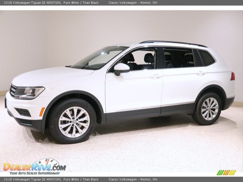 2018 Volkswagen Tiguan SE 4MOTION Pure White / Titan Black Photo #3