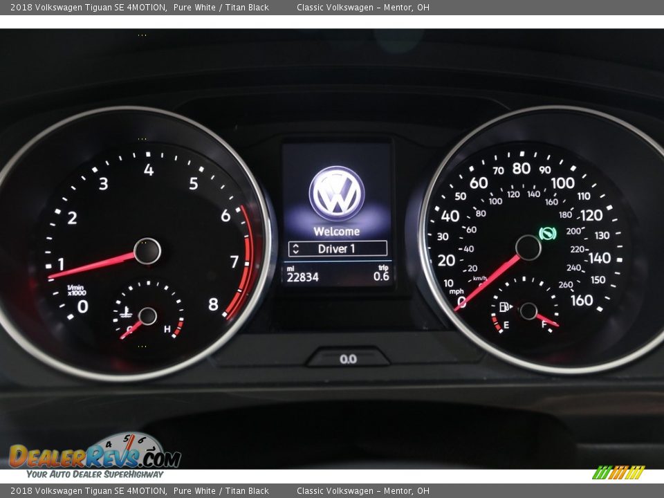 2018 Volkswagen Tiguan SE 4MOTION Pure White / Titan Black Photo #8