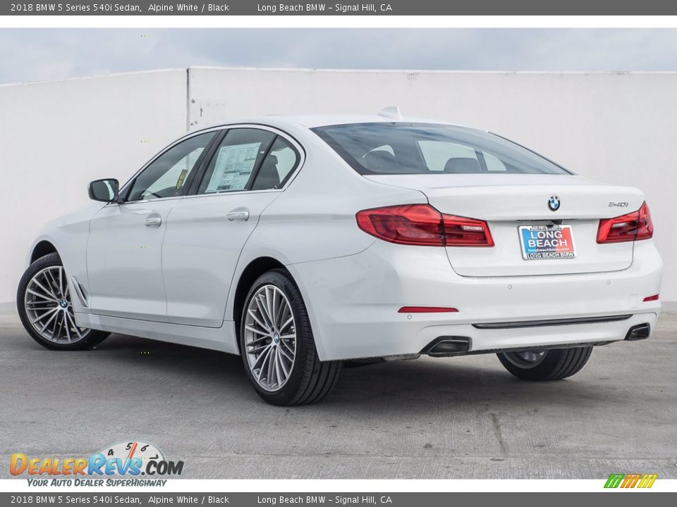 2018 BMW 5 Series 540i Sedan Alpine White / Black Photo #3