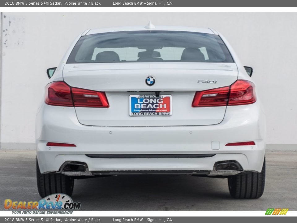 2018 BMW 5 Series 540i Sedan Alpine White / Black Photo #4