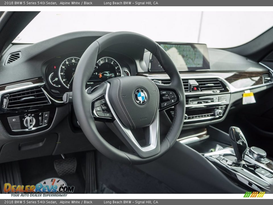 2018 BMW 5 Series 540i Sedan Alpine White / Black Photo #5