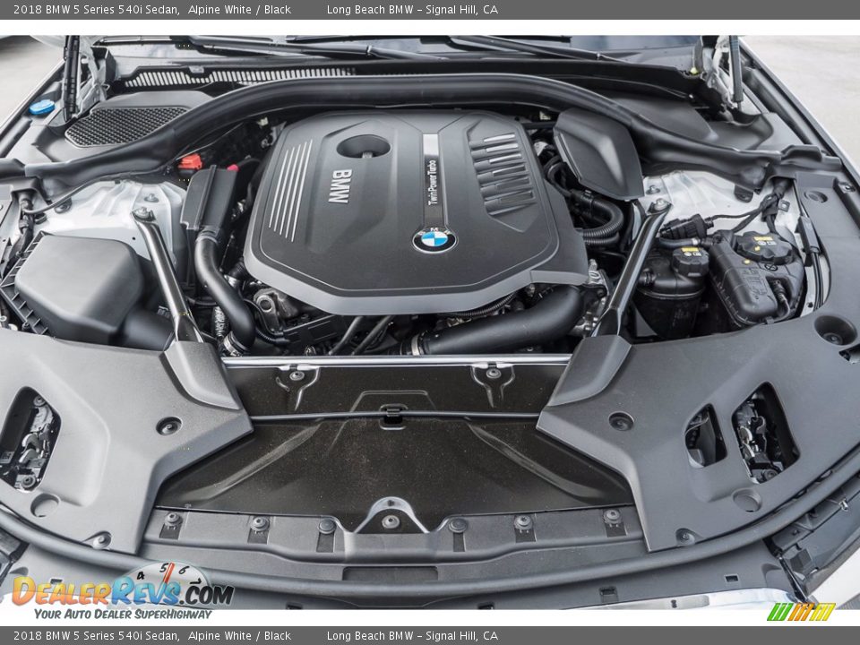 2018 BMW 5 Series 540i Sedan Alpine White / Black Photo #8