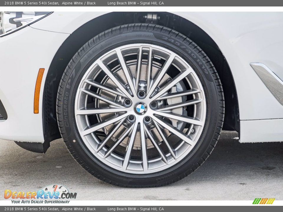 2018 BMW 5 Series 540i Sedan Alpine White / Black Photo #9