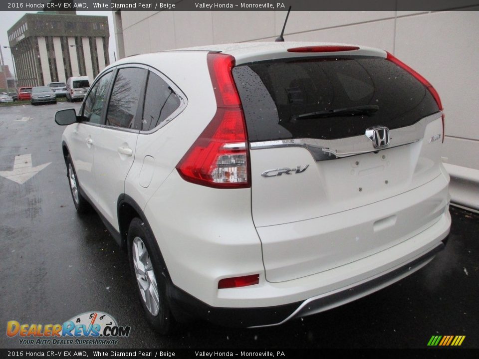 2016 Honda CR-V EX AWD White Diamond Pearl / Beige Photo #3