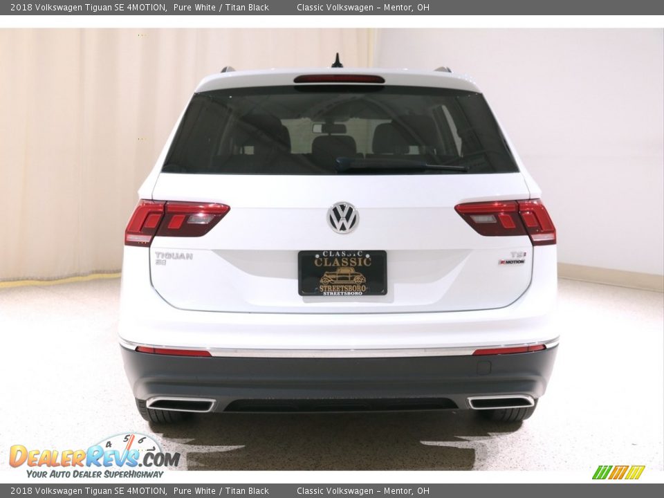 2018 Volkswagen Tiguan SE 4MOTION Pure White / Titan Black Photo #19