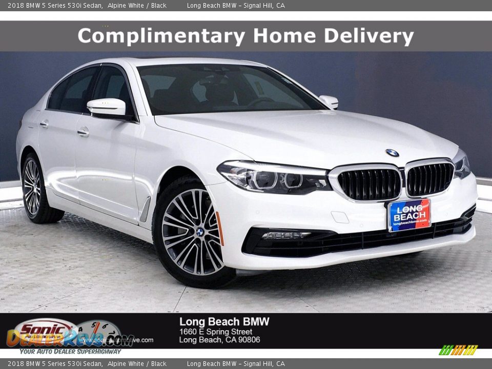 2018 BMW 5 Series 530i Sedan Alpine White / Black Photo #1