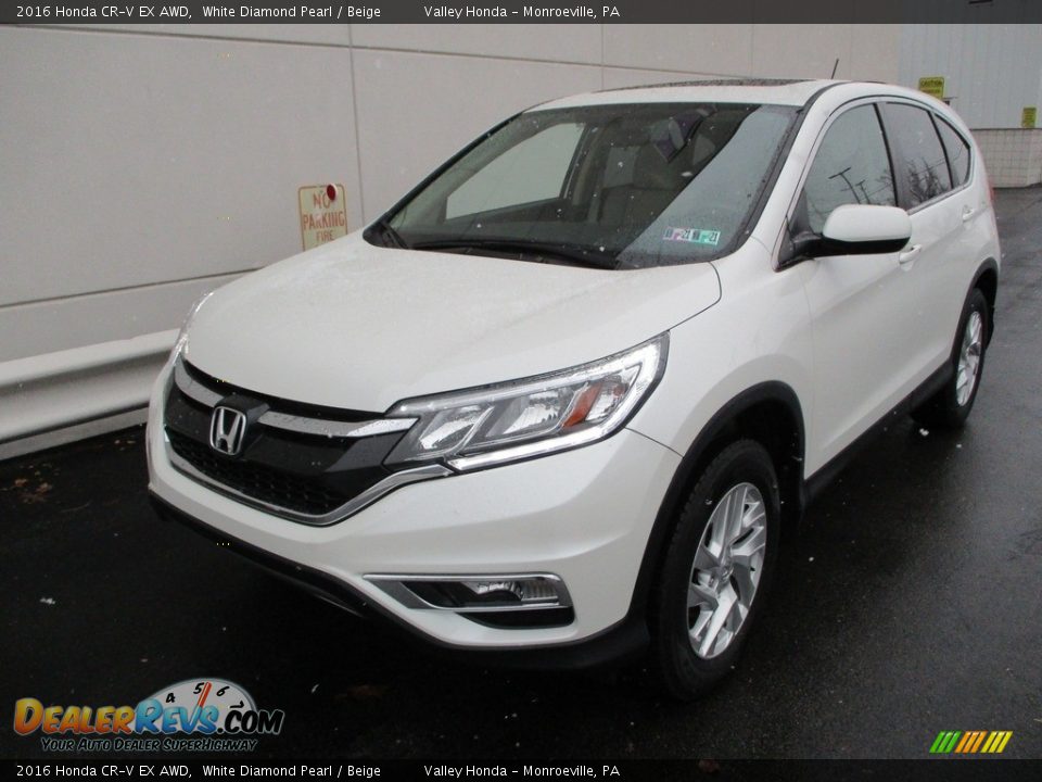 2016 Honda CR-V EX AWD White Diamond Pearl / Beige Photo #8