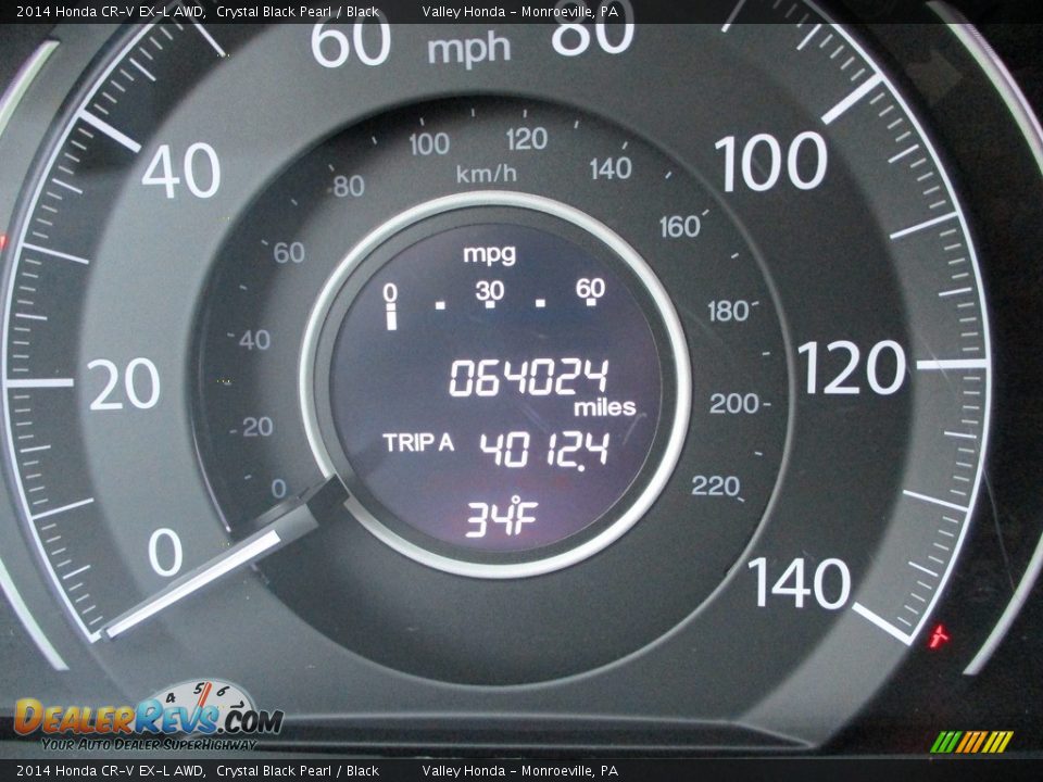 2014 Honda CR-V EX-L AWD Crystal Black Pearl / Black Photo #20