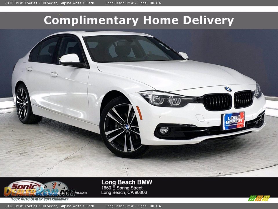 2018 BMW 3 Series 330i Sedan Alpine White / Black Photo #1