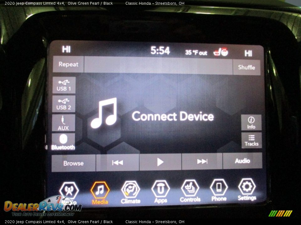 2020 Jeep Compass Limted 4x4 Olive Green Pearl / Black Photo #35