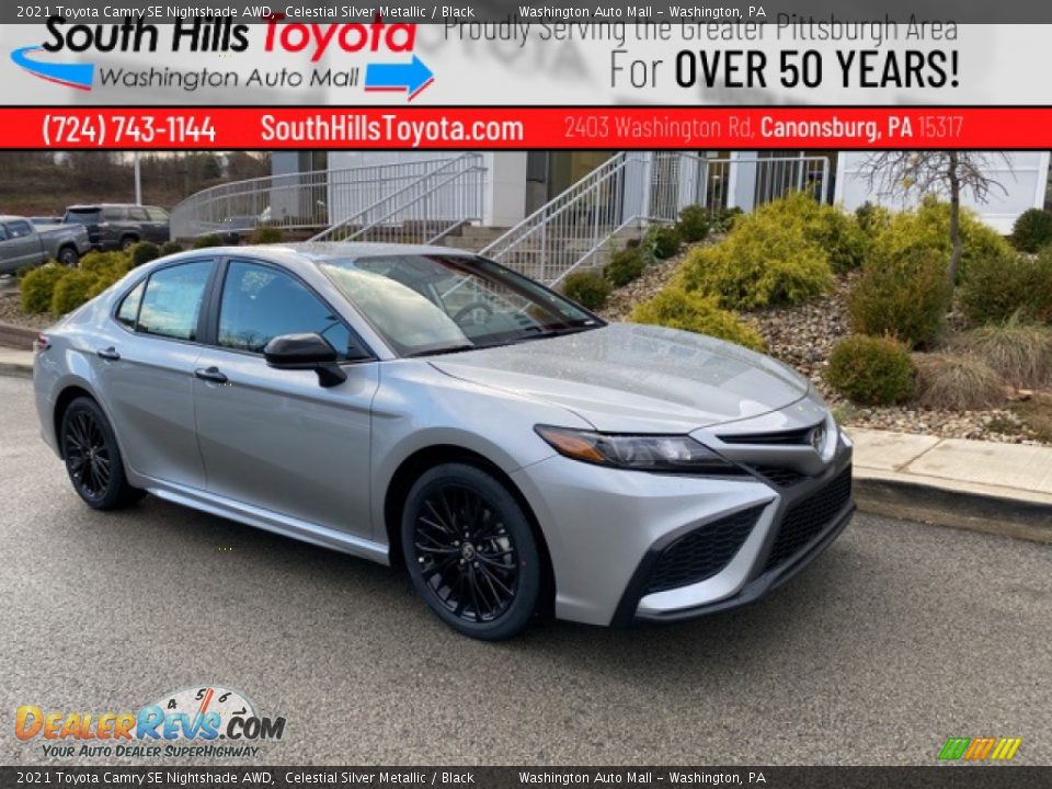 2021 Toyota Camry SE Nightshade AWD Celestial Silver Metallic / Black Photo #1