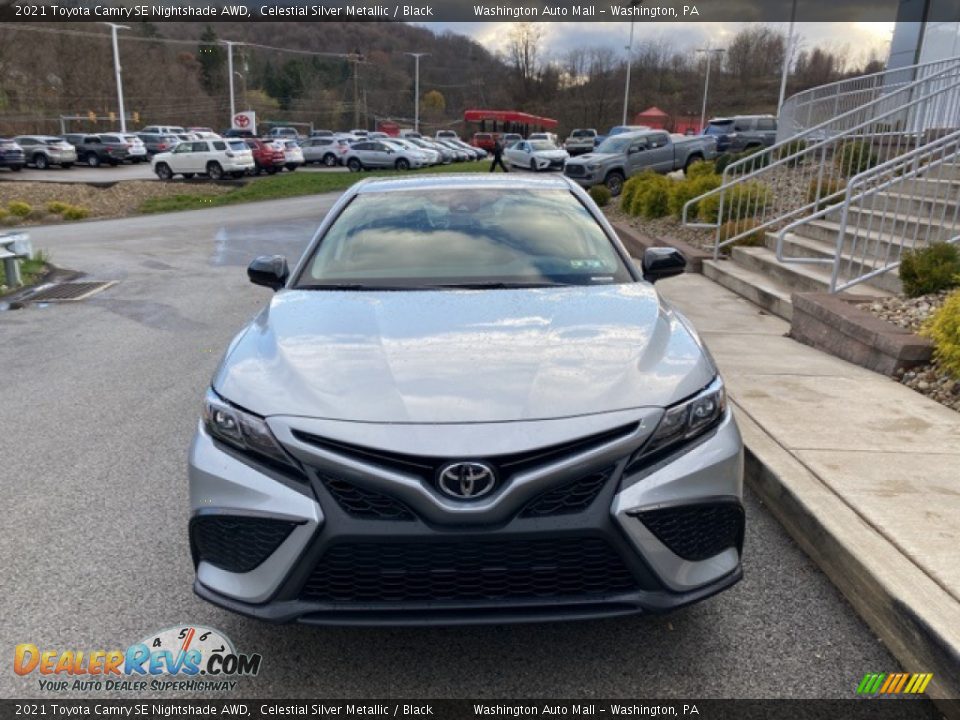 2021 Toyota Camry SE Nightshade AWD Celestial Silver Metallic / Black Photo #12