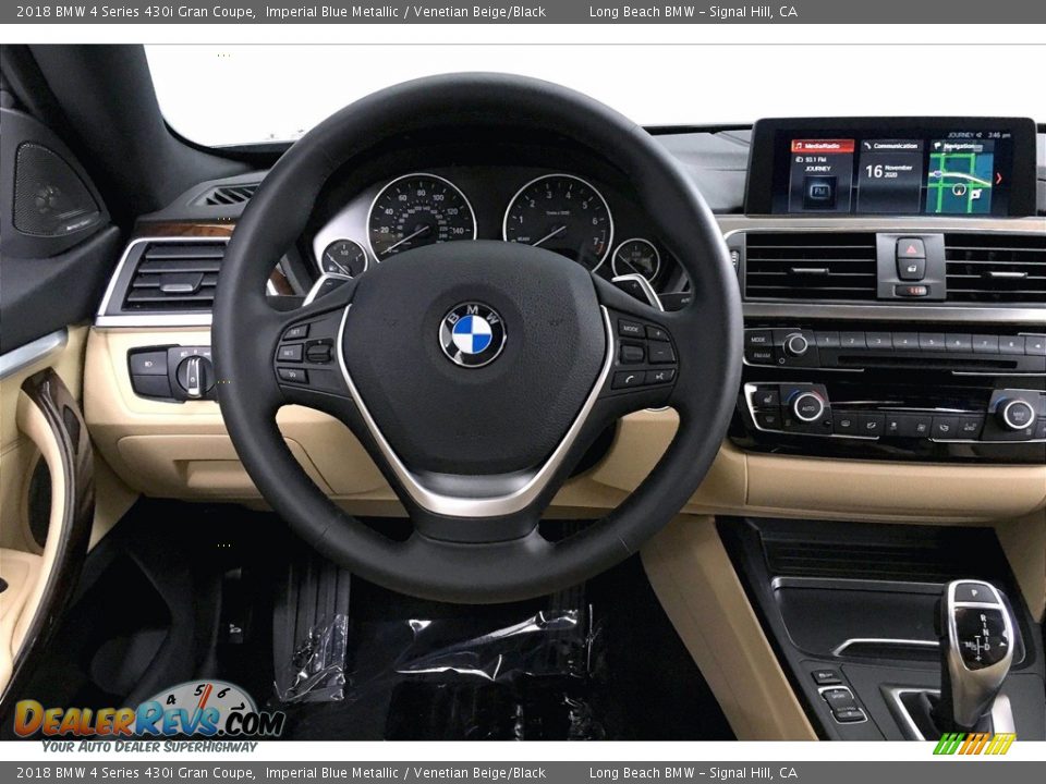 2018 BMW 4 Series 430i Gran Coupe Imperial Blue Metallic / Venetian Beige/Black Photo #4