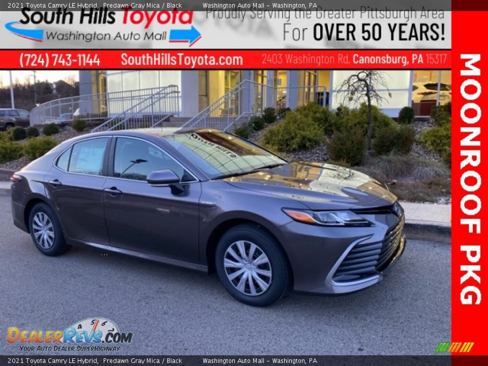 2021 Toyota Camry LE Hybrid Predawn Gray Mica / Black Photo #1