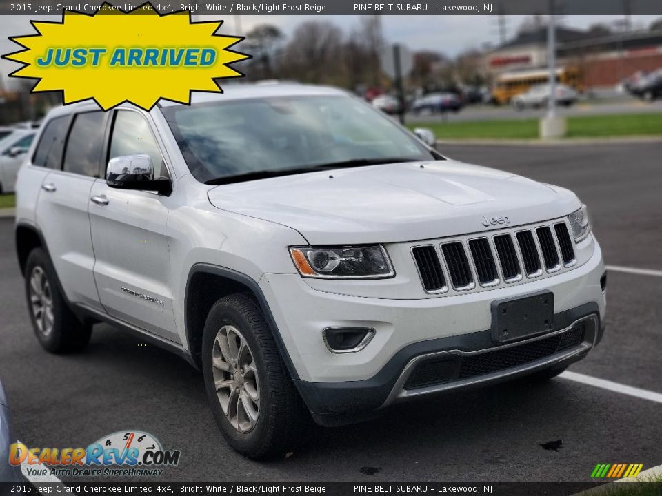 2015 Jeep Grand Cherokee Limited 4x4 Bright White / Black/Light Frost Beige Photo #1