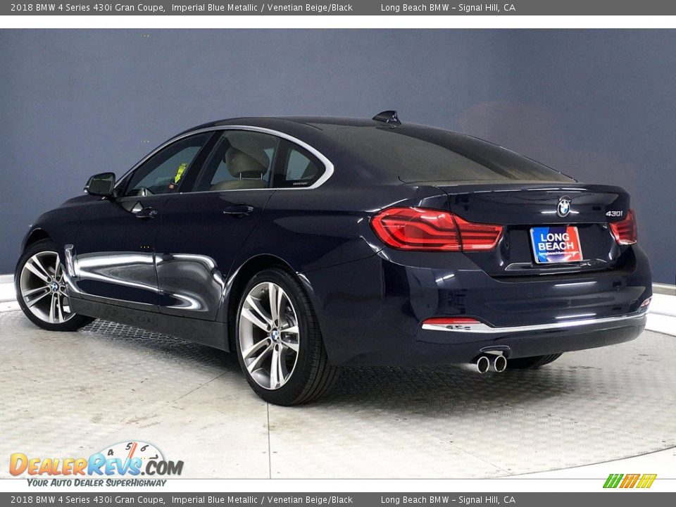 2018 BMW 4 Series 430i Gran Coupe Imperial Blue Metallic / Venetian Beige/Black Photo #10