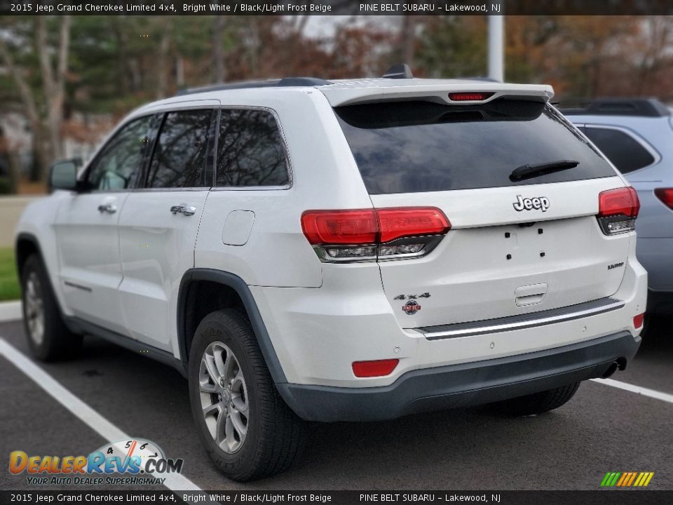 2015 Jeep Grand Cherokee Limited 4x4 Bright White / Black/Light Frost Beige Photo #4