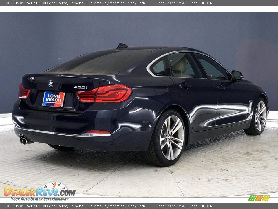 2018 BMW 4 Series 430i Gran Coupe Imperial Blue Metallic / Venetian Beige/Black Photo #13