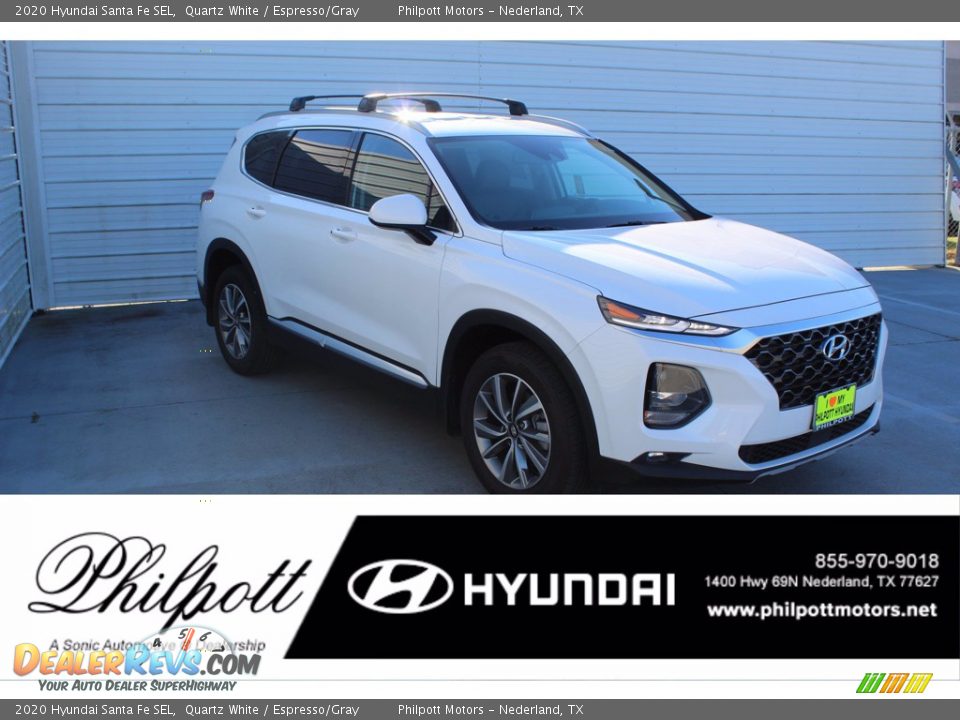 2020 Hyundai Santa Fe SEL Quartz White / Espresso/Gray Photo #1