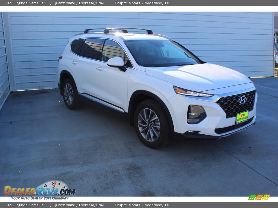 2020 Hyundai Santa Fe SEL Quartz White / Espresso/Gray Photo #2