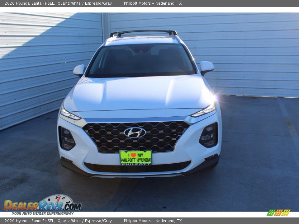 2020 Hyundai Santa Fe SEL Quartz White / Espresso/Gray Photo #3
