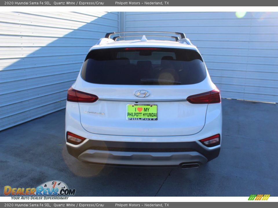 2020 Hyundai Santa Fe SEL Quartz White / Espresso/Gray Photo #7