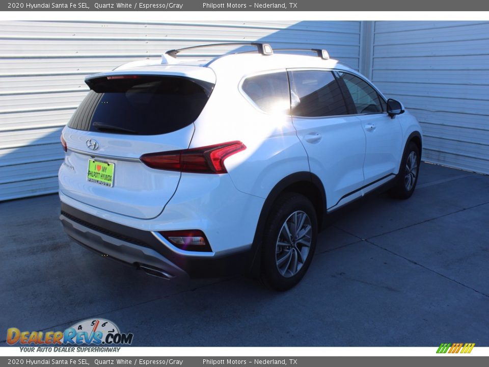 2020 Hyundai Santa Fe SEL Quartz White / Espresso/Gray Photo #8