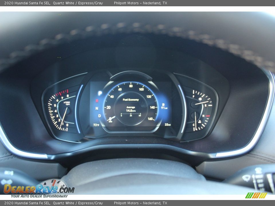 2020 Hyundai Santa Fe SEL Quartz White / Espresso/Gray Photo #13
