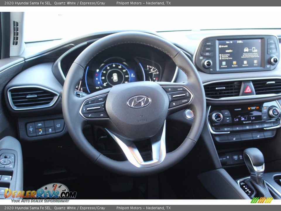 2020 Hyundai Santa Fe SEL Quartz White / Espresso/Gray Photo #22