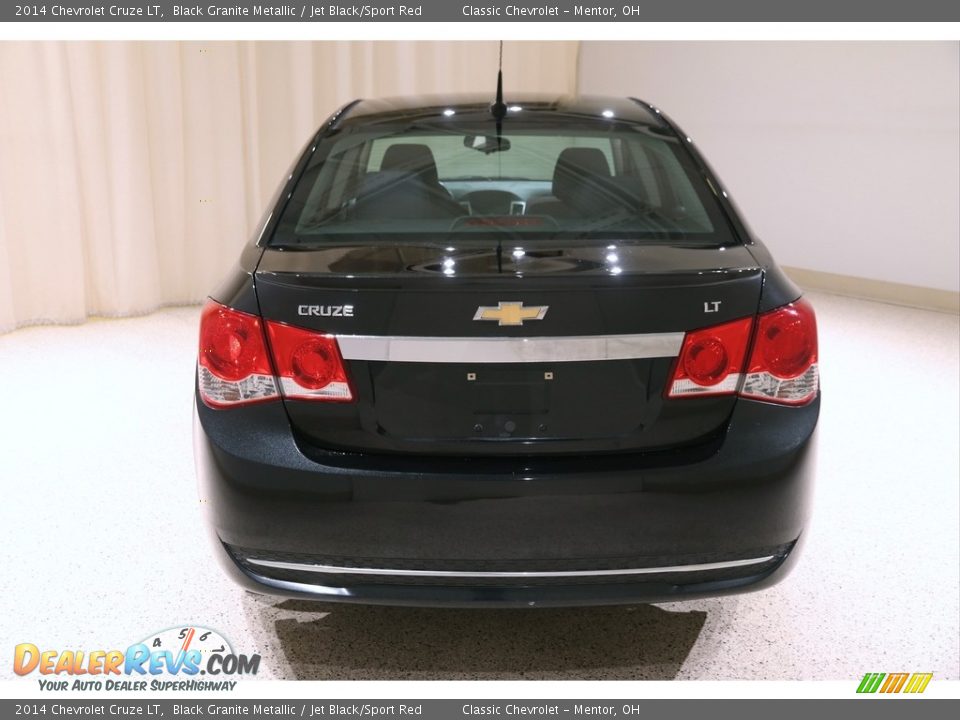 2014 Chevrolet Cruze LT Black Granite Metallic / Jet Black/Sport Red Photo #15