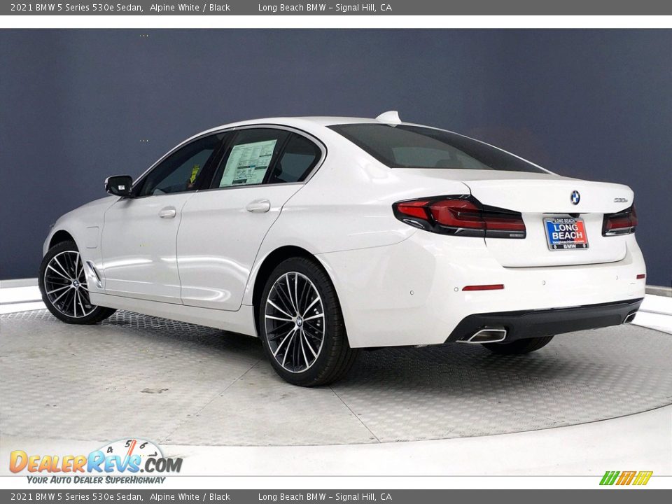 2021 BMW 5 Series 530e Sedan Alpine White / Black Photo #3