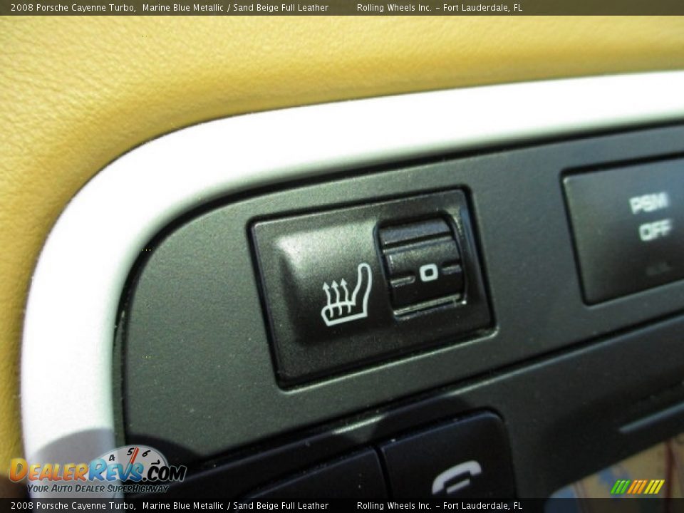 2008 Porsche Cayenne Turbo Marine Blue Metallic / Sand Beige Full Leather Photo #6