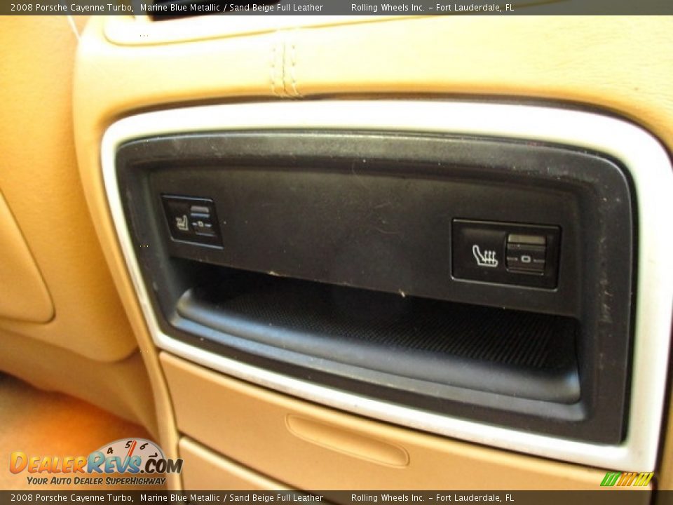 2008 Porsche Cayenne Turbo Marine Blue Metallic / Sand Beige Full Leather Photo #8