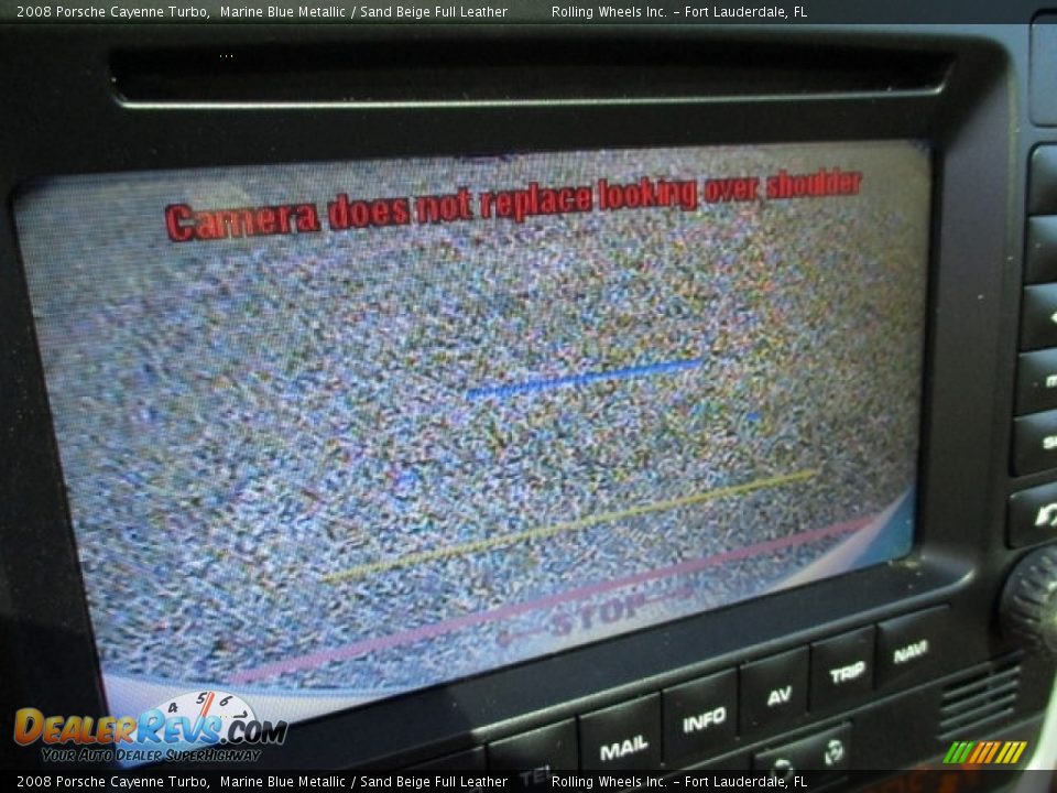 2008 Porsche Cayenne Turbo Marine Blue Metallic / Sand Beige Full Leather Photo #10