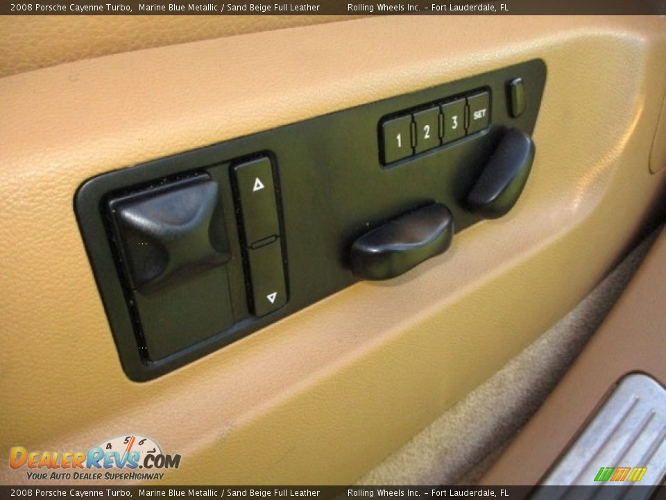 2008 Porsche Cayenne Turbo Marine Blue Metallic / Sand Beige Full Leather Photo #18