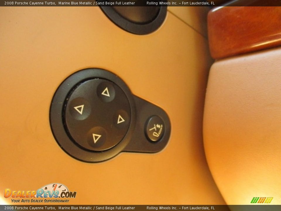2008 Porsche Cayenne Turbo Marine Blue Metallic / Sand Beige Full Leather Photo #26
