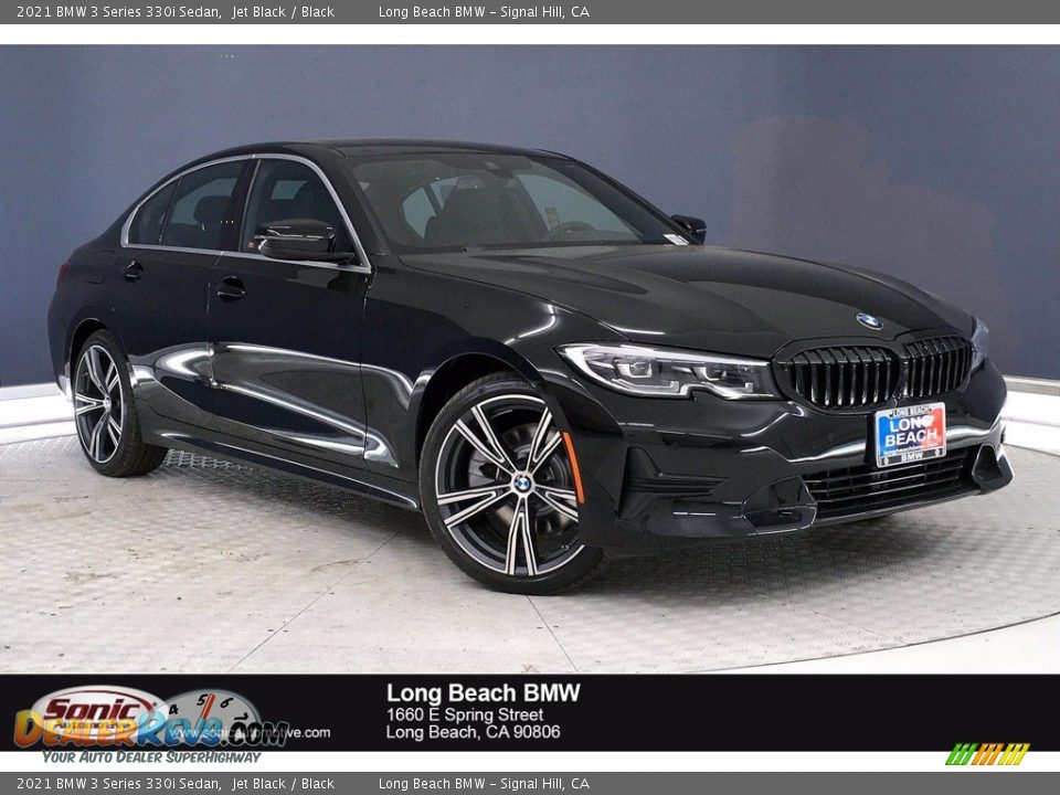 2021 BMW 3 Series 330i Sedan Jet Black / Black Photo #1