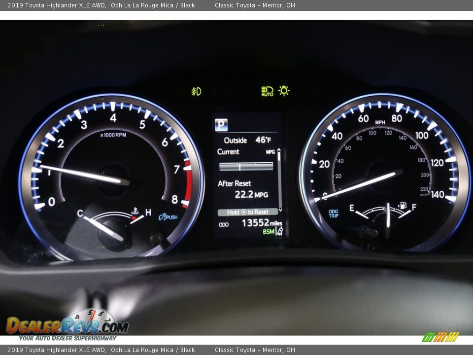 2019 Toyota Highlander XLE AWD Ooh La La Rouge Mica / Black Photo #8