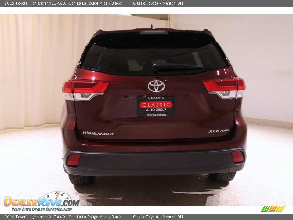 2019 Toyota Highlander XLE AWD Ooh La La Rouge Mica / Black Photo #21