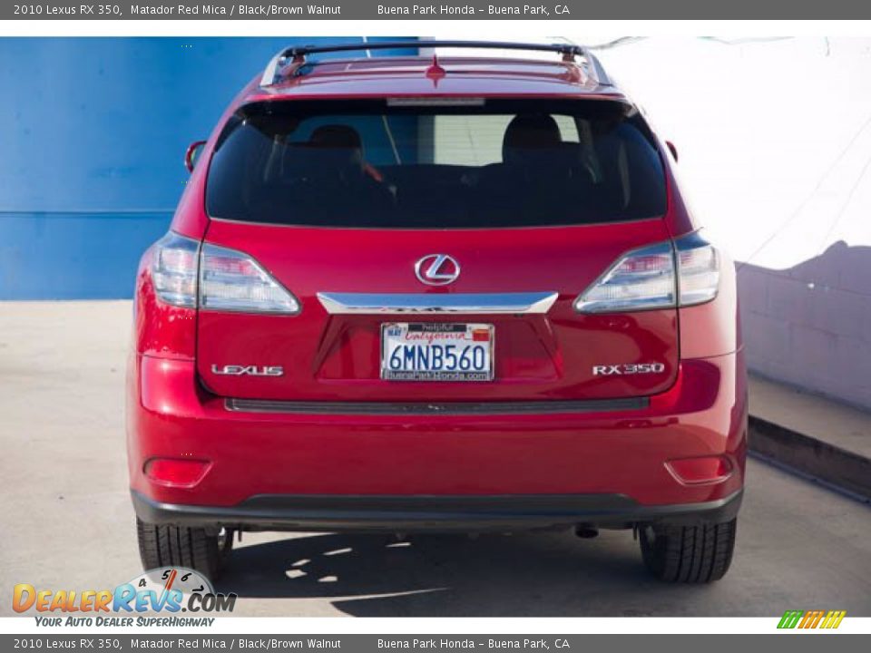 2010 Lexus RX 350 Matador Red Mica / Black/Brown Walnut Photo #9