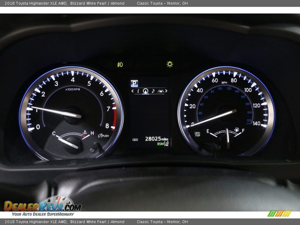 2018 Toyota Highlander XLE AWD Blizzard White Pearl / Almond Photo #8