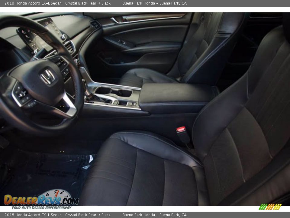 2018 Honda Accord EX-L Sedan Crystal Black Pearl / Black Photo #3