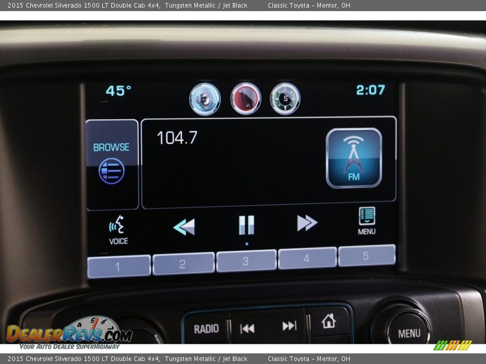 2015 Chevrolet Silverado 1500 LT Double Cab 4x4 Tungsten Metallic / Jet Black Photo #12