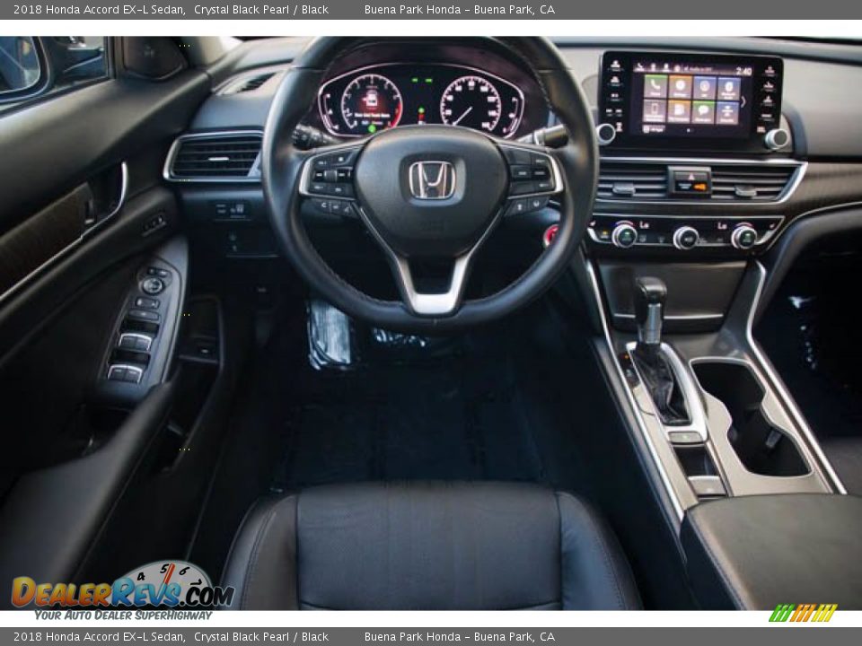 2018 Honda Accord EX-L Sedan Crystal Black Pearl / Black Photo #5