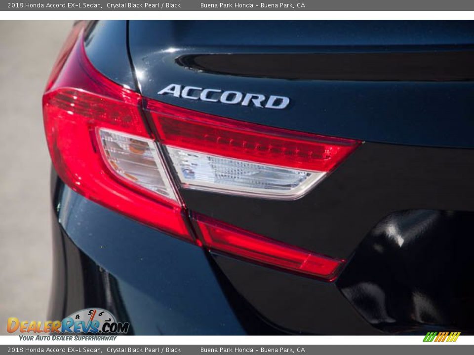 2018 Honda Accord EX-L Sedan Crystal Black Pearl / Black Photo #10